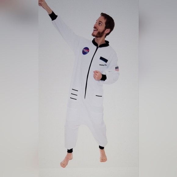 NWT FUNZIEZ! OUTER SPACE ALIEN ONESIE ASTRONAUT ONE PIECE COSTUME - Picture 2 of 11